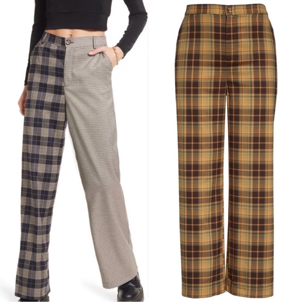 NEW BP Everyday Wide Leg Bold Plaid Pants